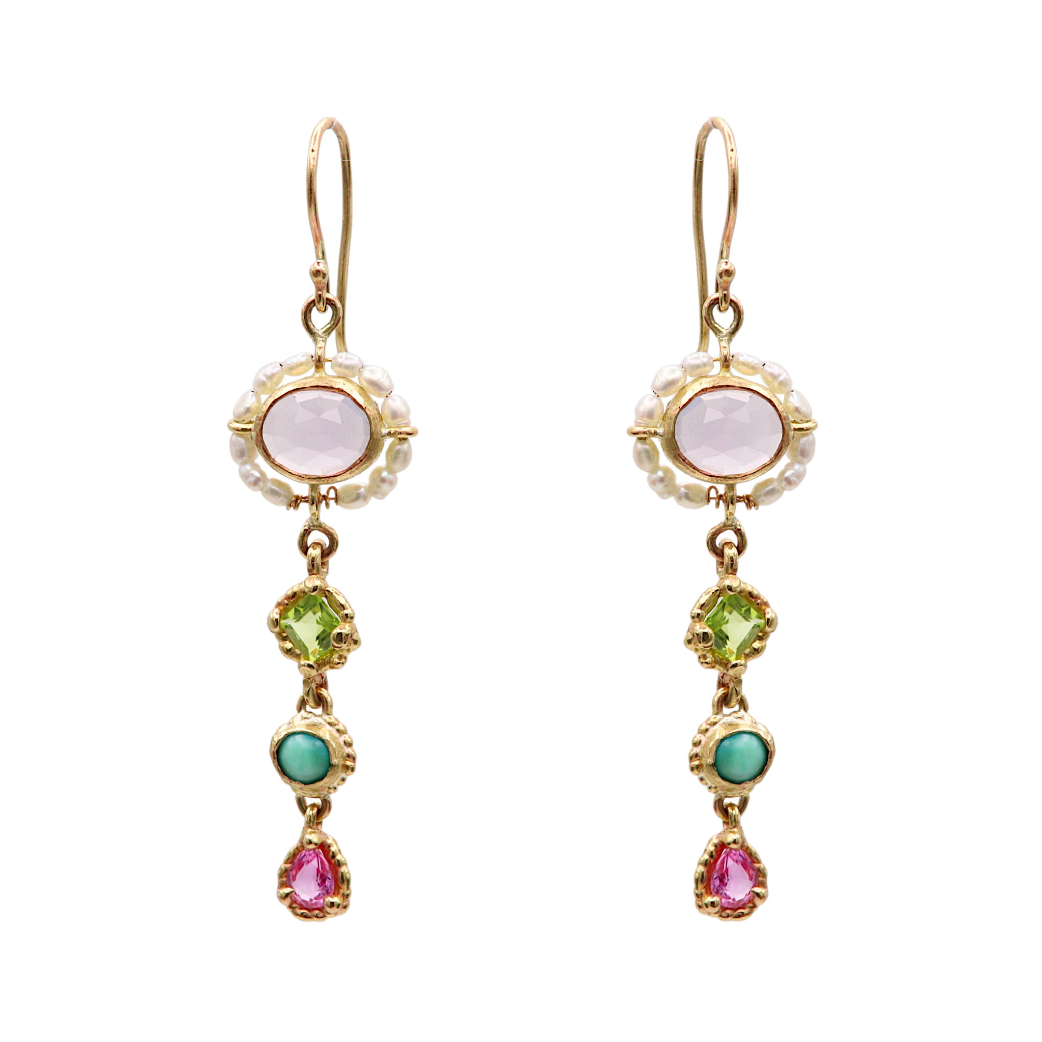 Pearl Halo Drop Earrings