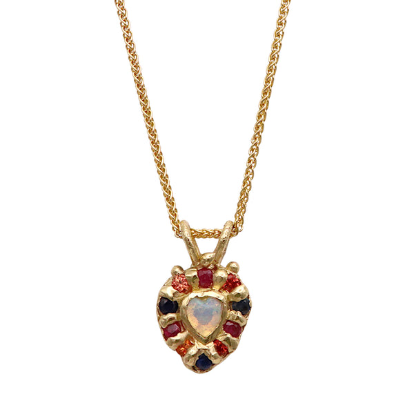 Opal Lover Halo Necklace