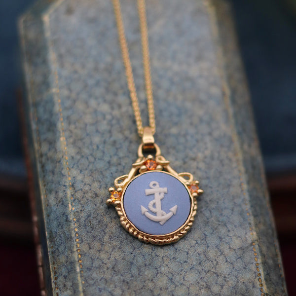 Wedgwood Anchor Cameo Necklace