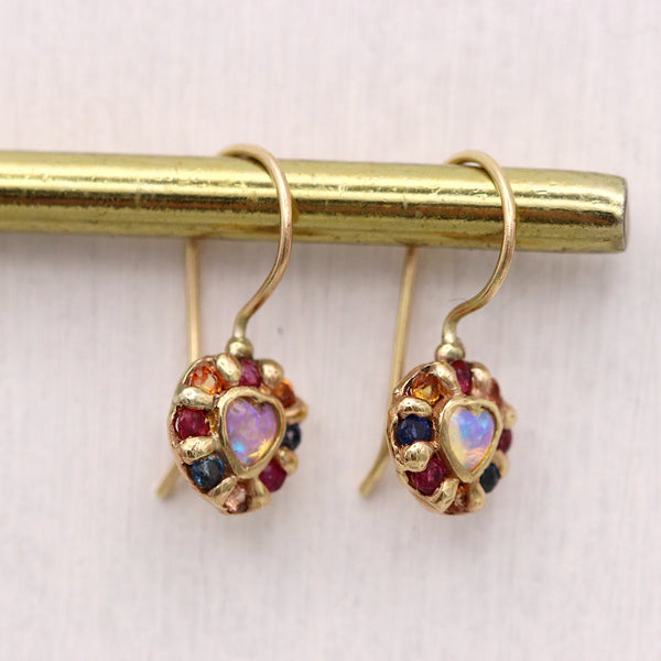 Opal Lover Halo Earrings