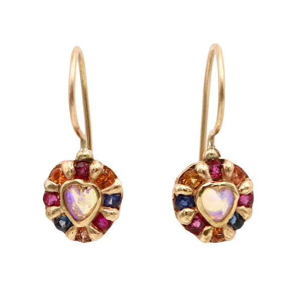 Opal Lover Halo Earrings