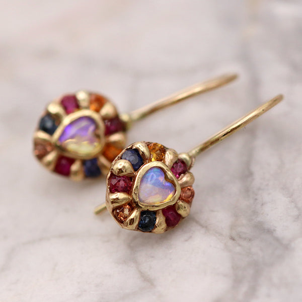 Opal Lover Halo Earrings