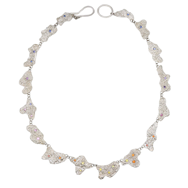 Sunrise on the Foreshore Silver And Sapphire Necklace