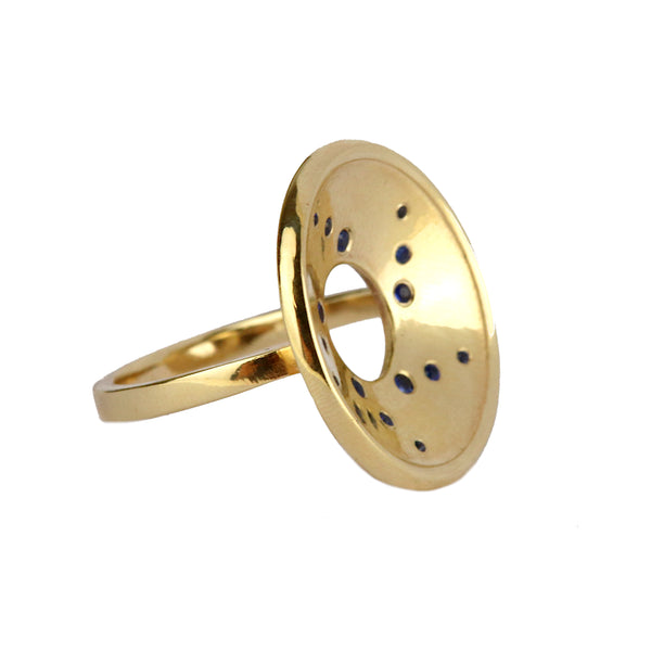 Golden Swirl Ring