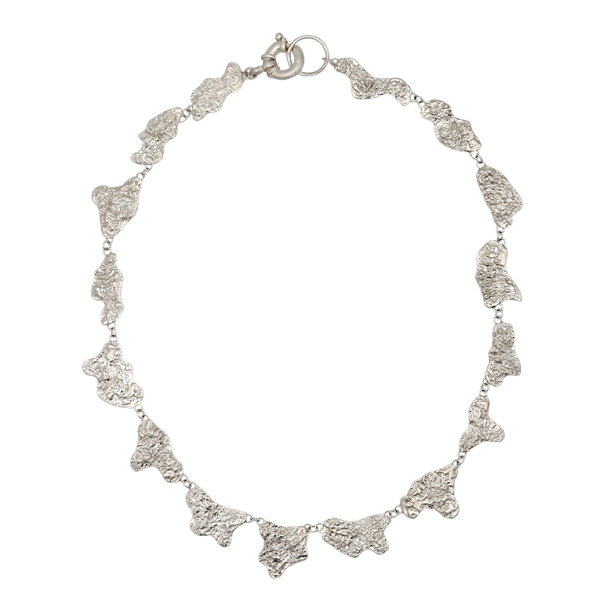 Silver Foreshore At Dawn Statement Necklace