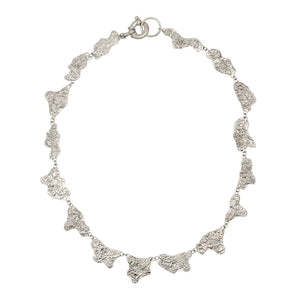 Silver Foreshore At Dawn Statement Necklace