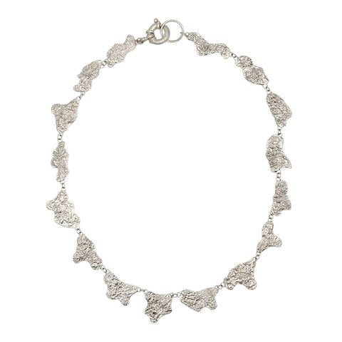 Silver Foreshore At Dawn Statement Necklace
