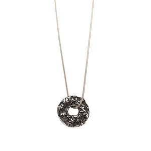 Oxidised Silver Rockpool Pendant