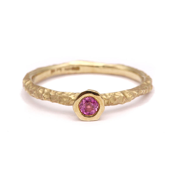 Pink Sapphire 9ct Stacking Ring