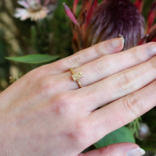 Rectangle 9ct Stacking Ring