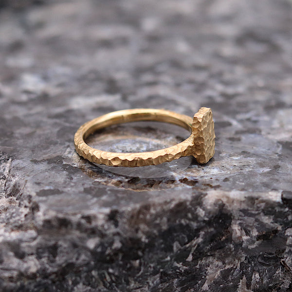 Rectangle 9ct Stacking Ring