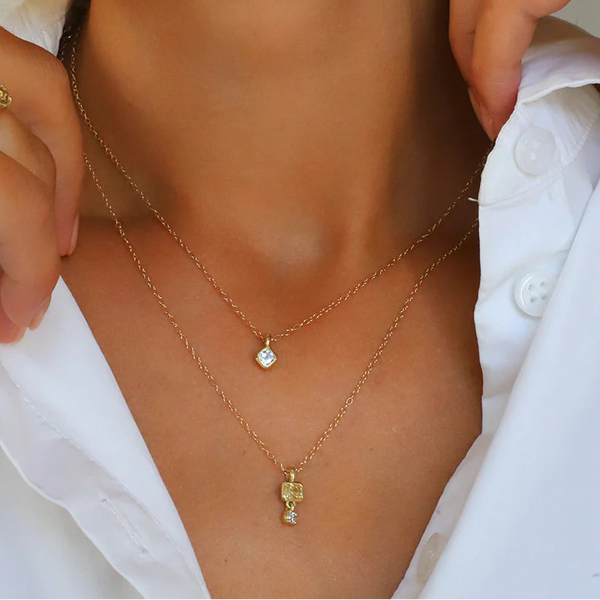 Asscher Diamond Pendant