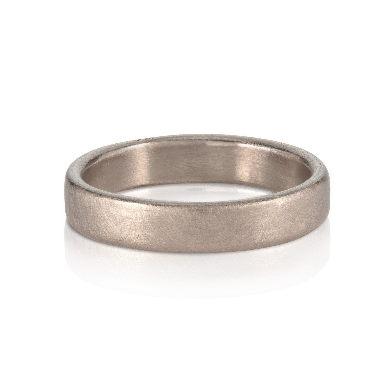 White Gold Flat Comfort Ring