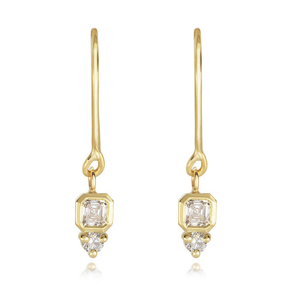 Shanti Asscher Diamond Drop Earrings