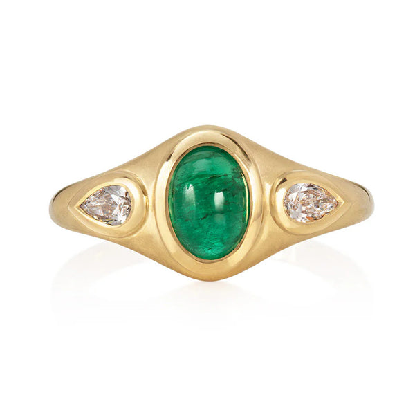 Shanti Emerald and Diamond Ring