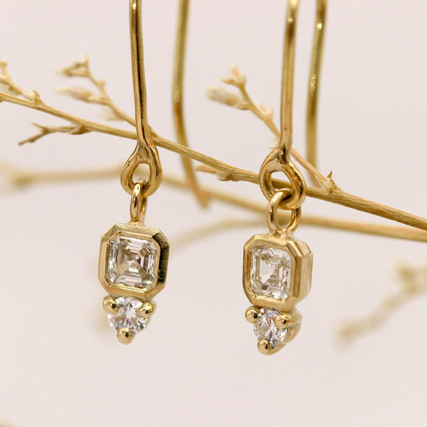 Shanti Asscher Diamond Drop Earrings