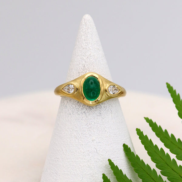 Shanti Emerald and Diamond Ring