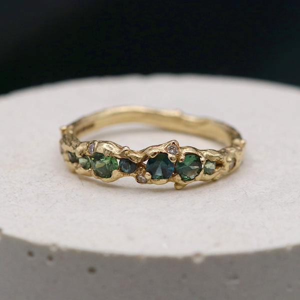 Sapphire And Diamond Forest Band