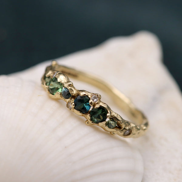 Sapphire And Diamond Forest Band