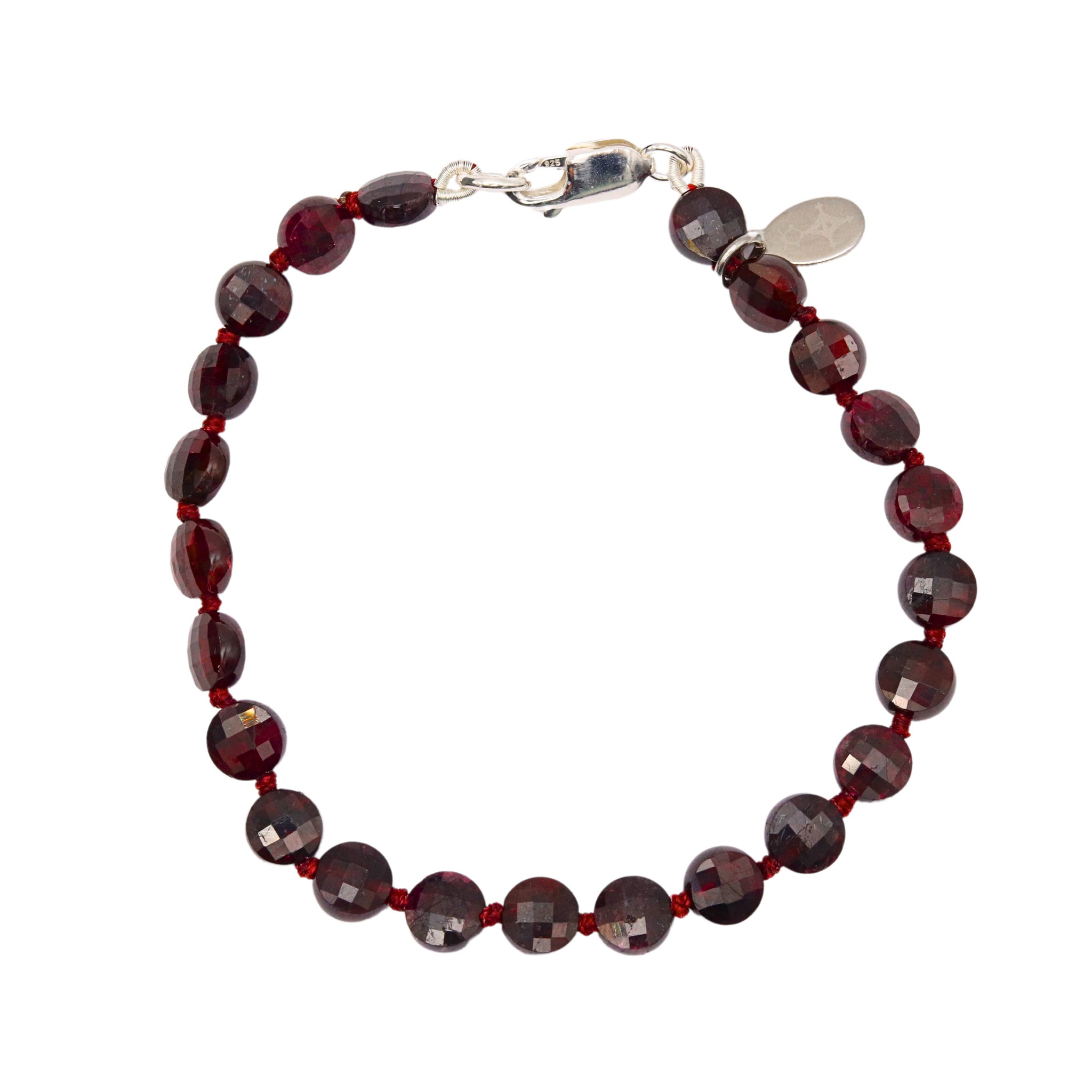 Garnet Beaded Bracelet