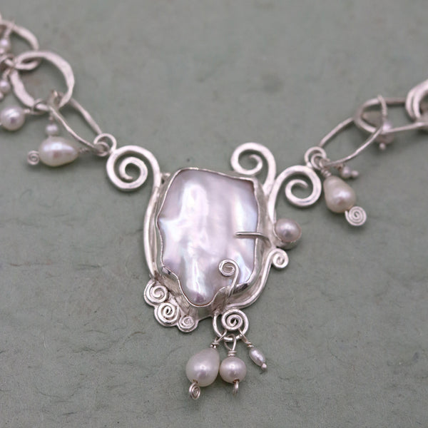 Mermaid's Hoard Pearl Statement Necklace