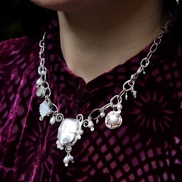 Mermaid's Hoard Pearl Statement Necklace