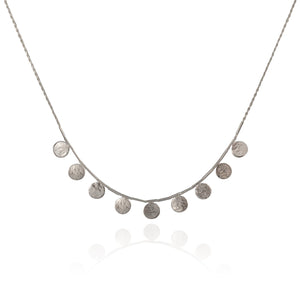 Silver Short Paillette Necklace