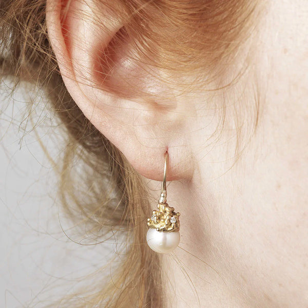 Pearl Encrusted Drop Earrings