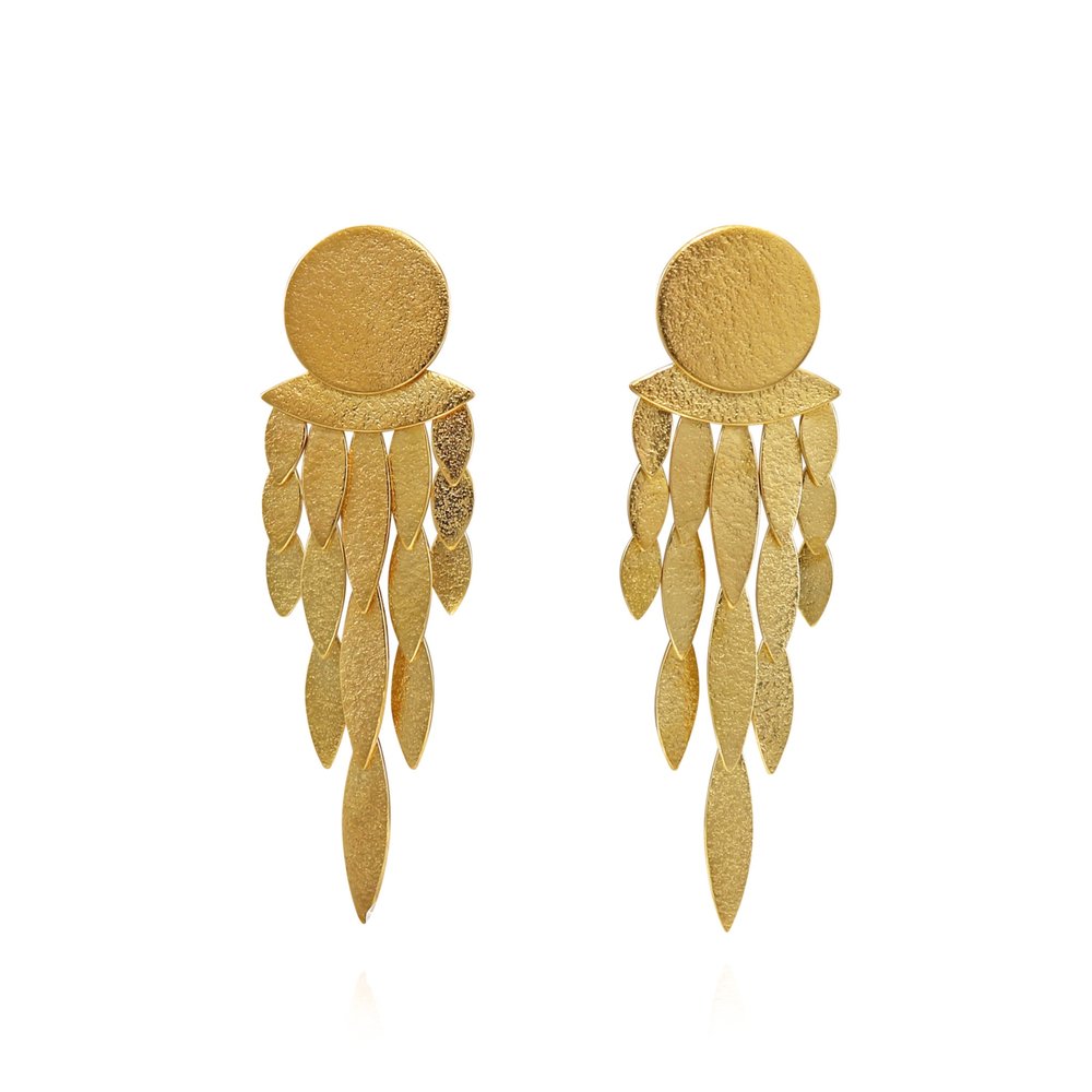 Gold Icarus Waterfall Earrings