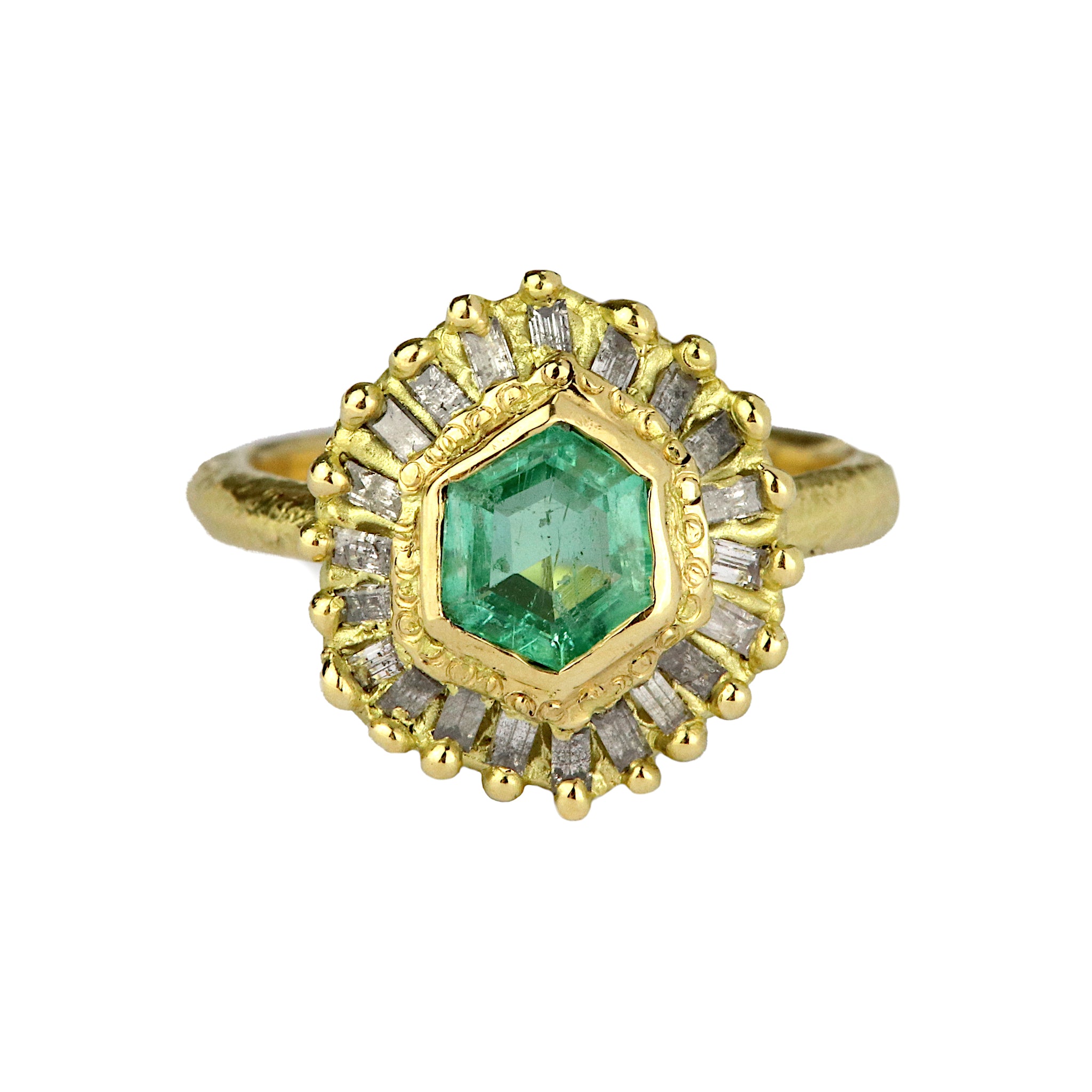 Emerald Halo Treasury Ring