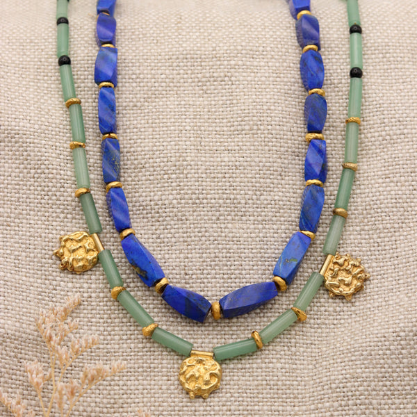 Indian Summer Beaded Lapis Lazuli Necklace