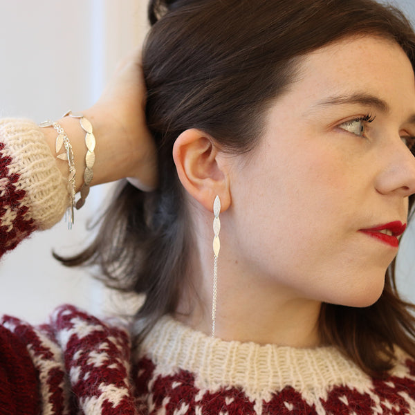 Silver Icarus Tassel Earrings