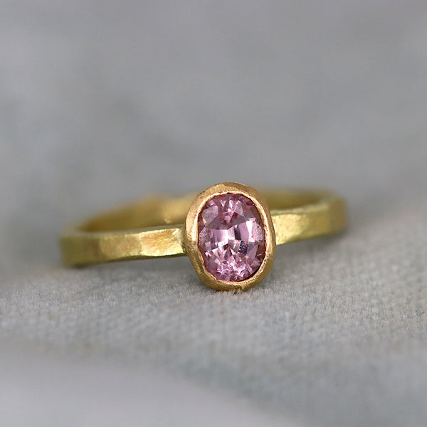 Soft Pink Spinel Ring