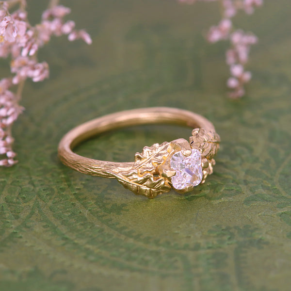 Oak Leaf Diamond Treasury Ring