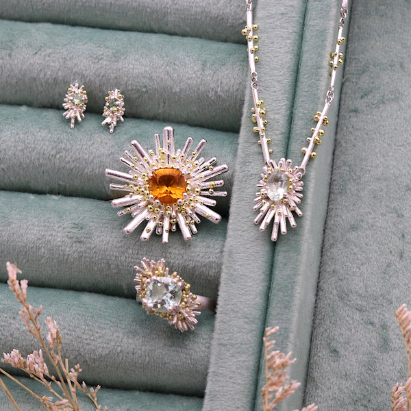 Reef Urchin Citrine Brooch