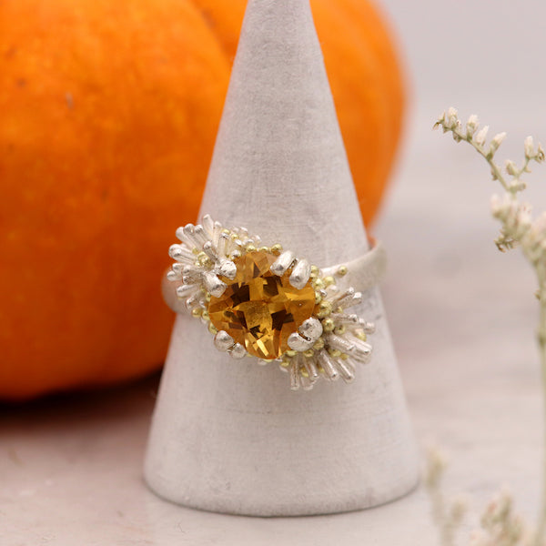 Reef Urchin Citrine Cocktail Ring