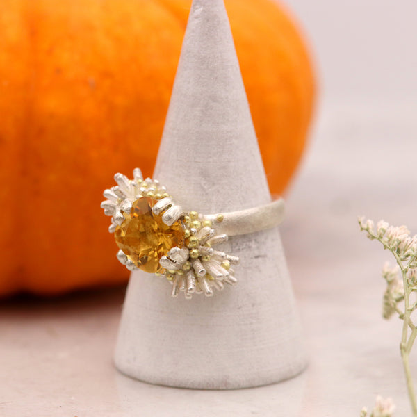 Reef Urchin Citrine Cocktail Ring