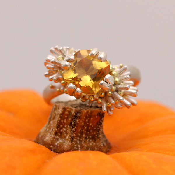 Reef Urchin Citrine Cocktail Ring