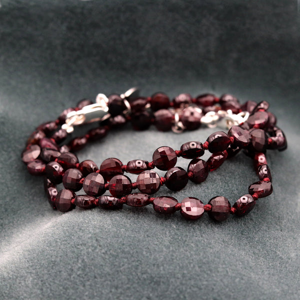 Garnet Beaded Bracelet