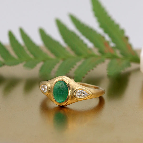 Shanti Emerald and Diamond Ring