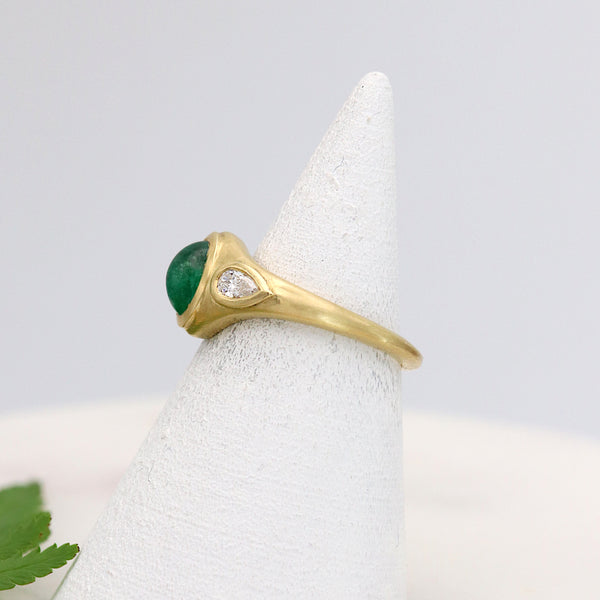 Shanti Emerald and Diamond Ring