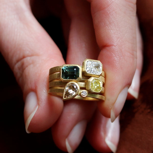 Yellow Radiant Cut Diamond Ring