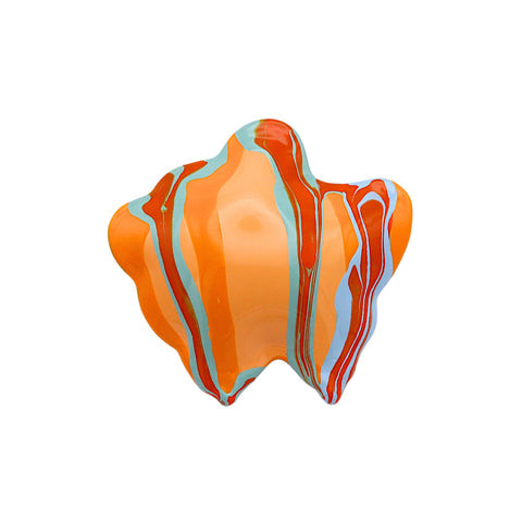 Orange And Teal Float Brooch