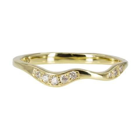Curved Flow Band with White Diamonds