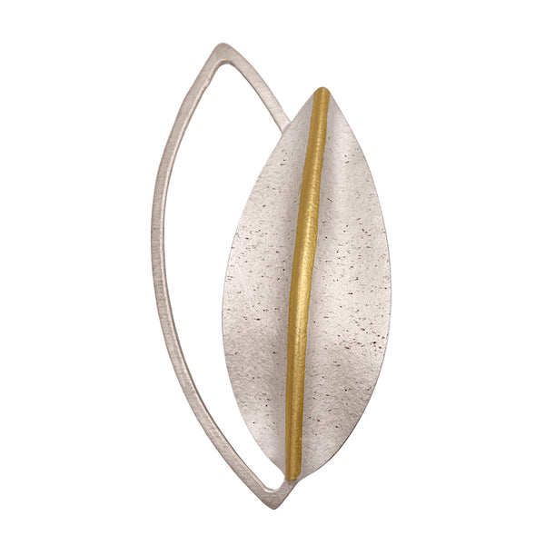 Silver Leaf Brooch