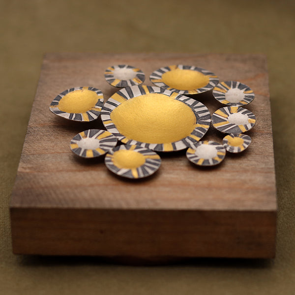 Large Abstract Flower Brooch