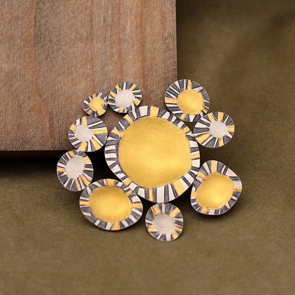 Large Abstract Flower Brooch