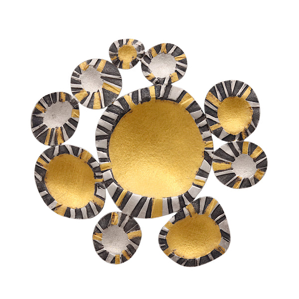 Large Abstract Flower Brooch