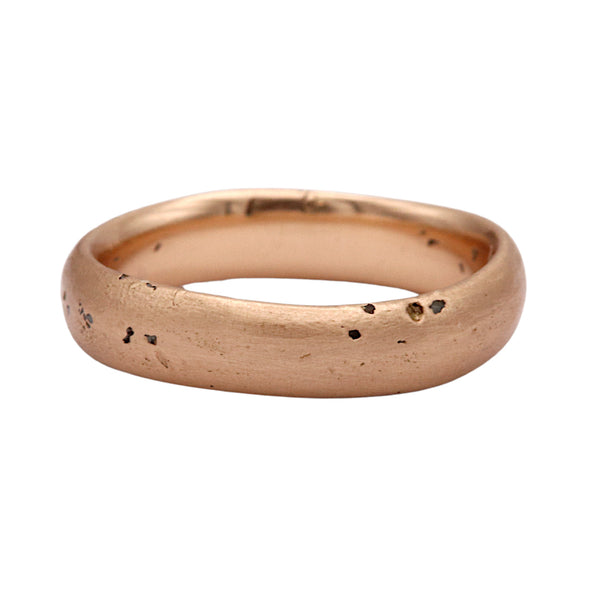 18ct Rose Gold 5mm Sandcast Wedding Ring