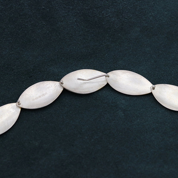 Silver Layered Petal Statement Necklace